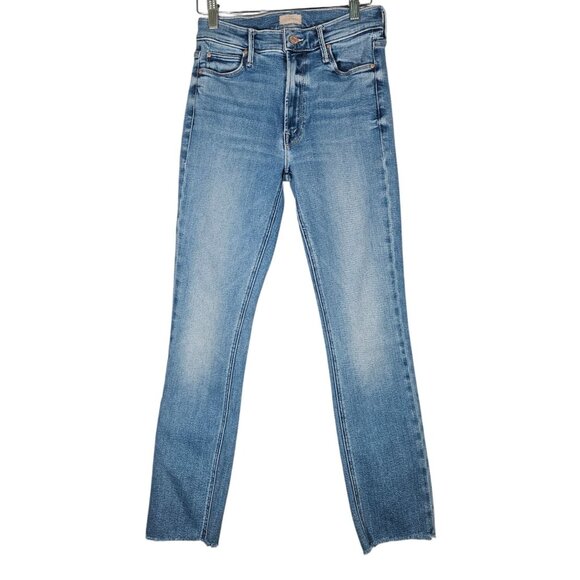 Mother Women Mid-Rise Dazzler Ankle Fray Jeans 26 Quiet Luxury LA Street Style - Picture 3 of 16